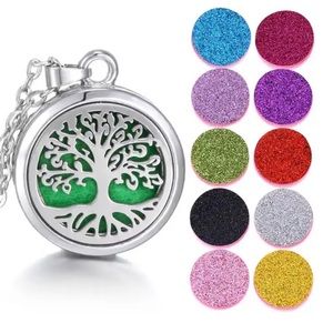 Tree Of Life Aromatherapy Necklace, Essential Oil Diffuser Necklace, Brand New